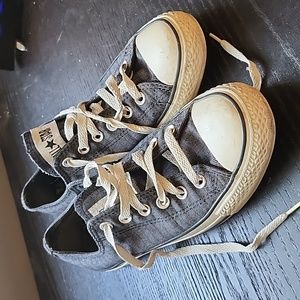 Herringbone grey Converse Lowtops womens size 7